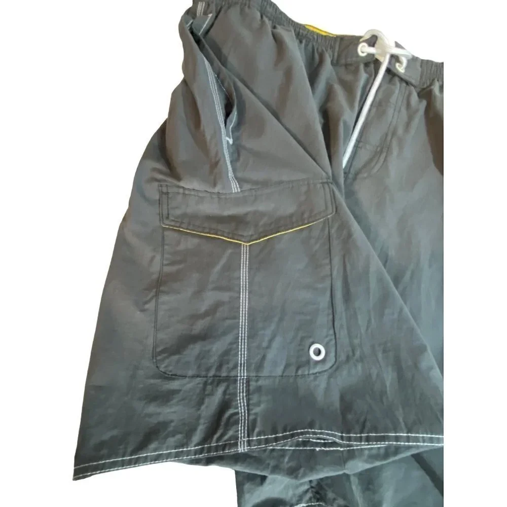 NWT St. John's Bay Men's Swim Suit Midnight Gray Four Pockets Size XXL‎